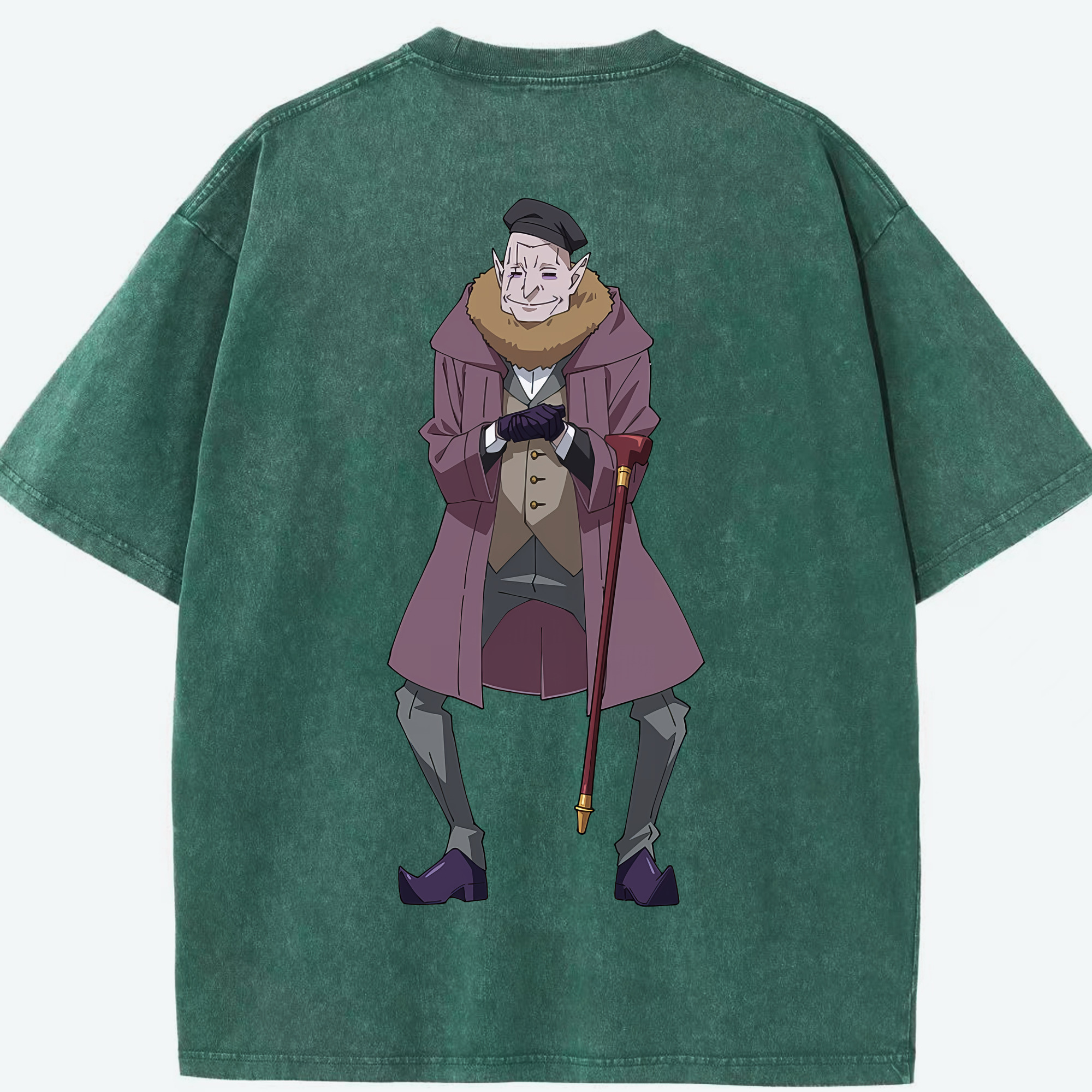 （画像用） 転スラ Regarding Reincarnated to Slime 綿100% ヴィンテージ風 半袖Tシャツ（背面プリント）